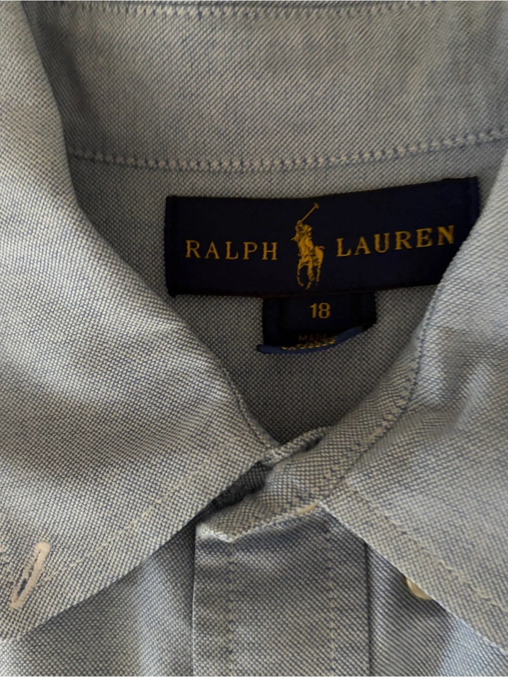 Ralph Lauren Light Blue Oxford Button-Down Shirt